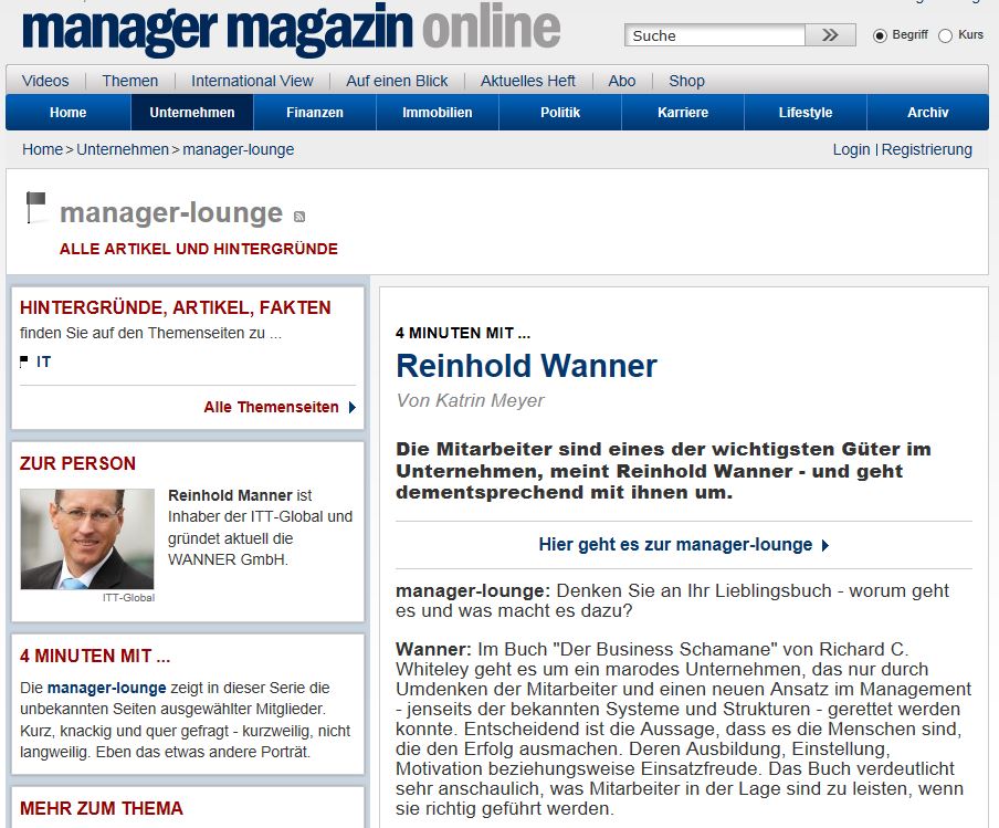 Bild Wanner - Manager Magazin online